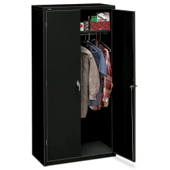 HON® Brigade Storage Cabinet, Fully Assembled, 72" H x 36" W x 18 1/4"D, Black