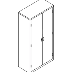 HON® Brigade Storage Cabinet, Fully Assembled, 72
