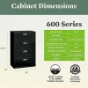 HON® Brigade® 600 36"W x 18"D Lateral 4-Drawer File Cabinet, Putty
