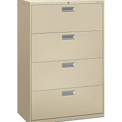 HON® Brigade® 600 36"W x 18"D Lateral 4-Drawer File Cabinet, Putty