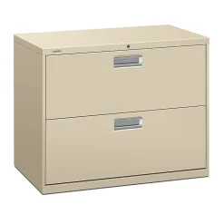 HON® Brigade® 600 36"W x 18"D Lateral 2-Drawer File Cabinet, Putty