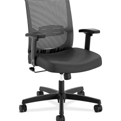 HON Convergence Chair - Black Seat Color - Vinyl Seat Material - Black Back Color - Mesh Back Material - CMS1AUR10