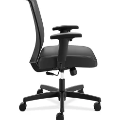 HON Convergence Chair - Black Seat Color - Vinyl Seat Material - Black Back Color - Mesh Back Material - CMS1AUR10