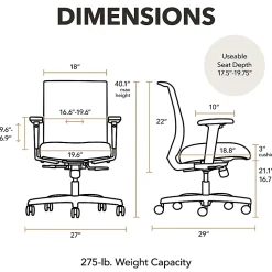 HON® Convergence Task Chair, Basalt/Black, HONCMY1AUR10