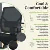 HON® Crio Fabric Mid-Back Task Chair, Asynchronous, Black
