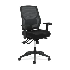 HON® Crio Fabric Mid-Back Task Chair, Asynchronous, Black