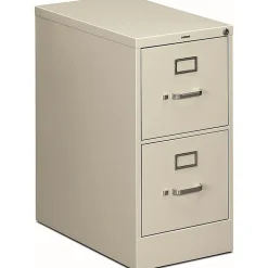 HONĀ® 510 25"D Vertical 2-Drawer File Cabinet, Light Gray