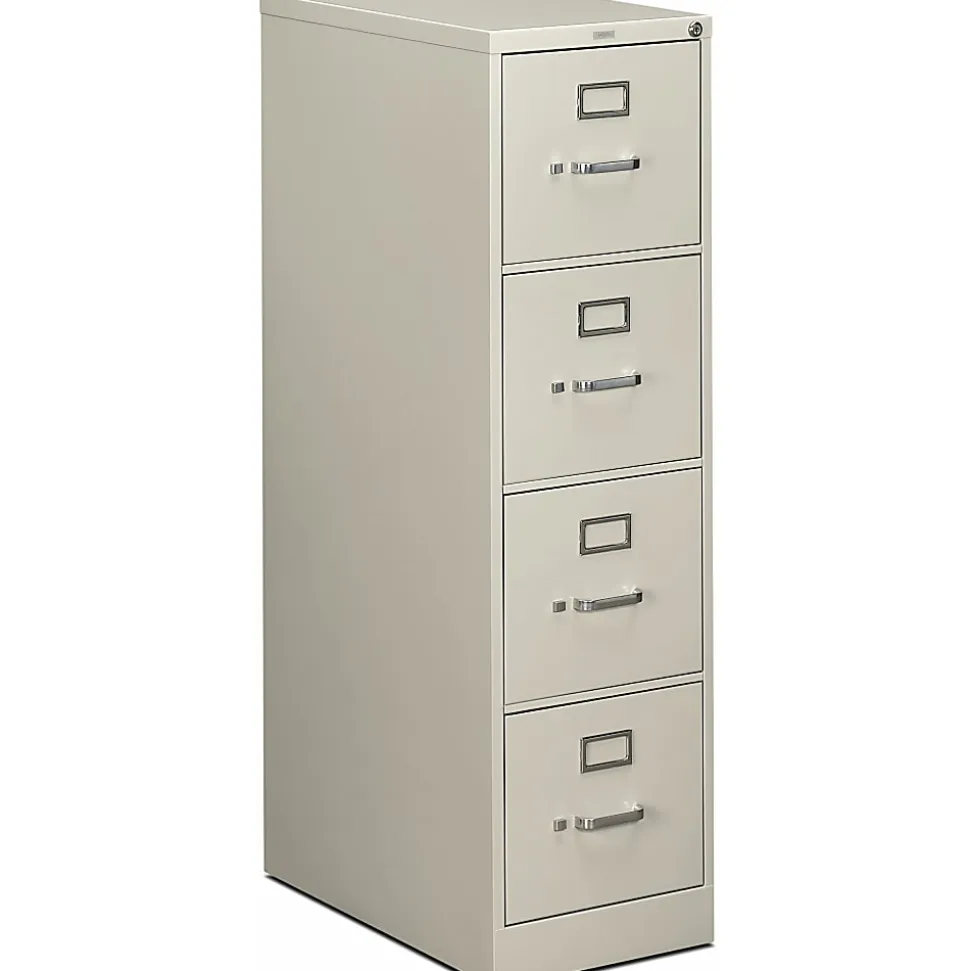 HON® 510 25"D Vertical 4-Drawer File Cabinet, Light Gray