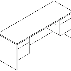 HON 10500 H10565 Credenza, 29.5"H x 60"W x 24"D, 4 x Box, File Drawer(s), Sterling Ash