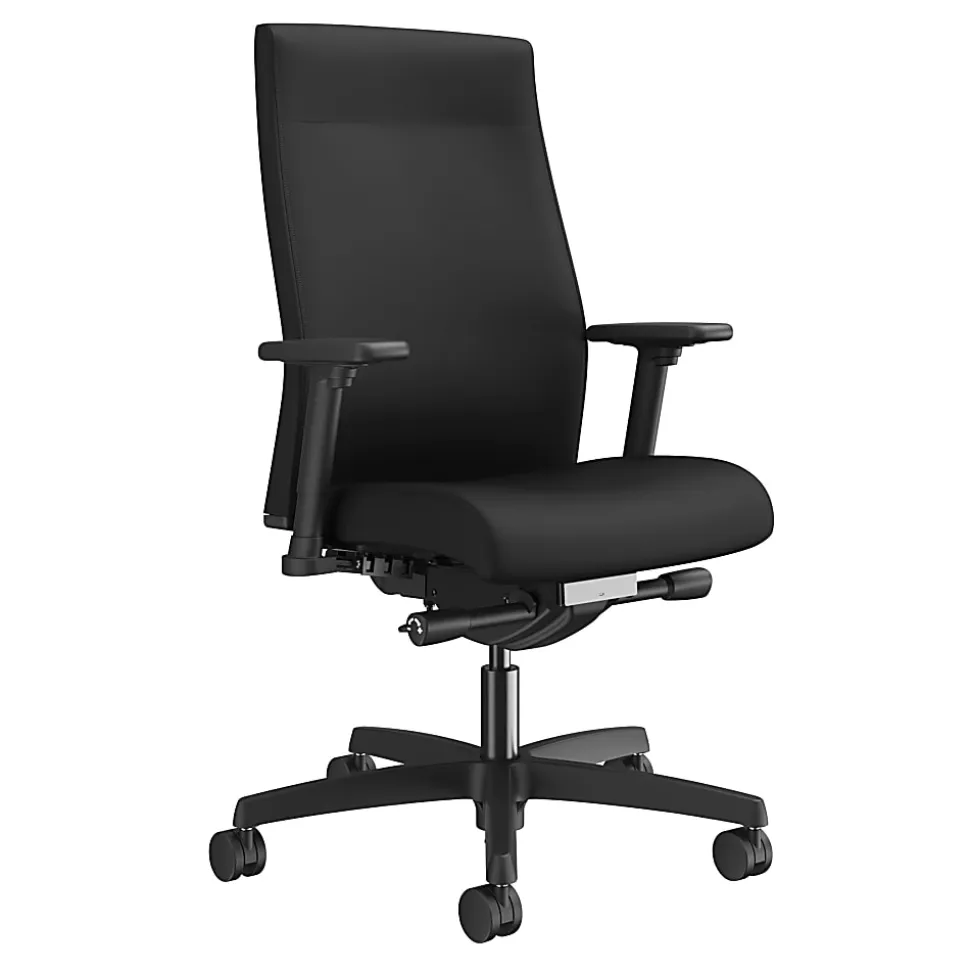 HON® Ignition® Fabric Mid-Back Task Chair, Black