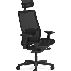 HON Ignition 2.0 Mid-back Task Chair with Headrest - Mid Back - Black - Armrest - 1 Each