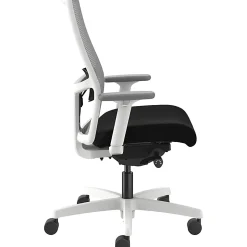 HON Ignition Mid-back Task Chair - Black Seat Color - Fog Back Color - Mesh Back Material - Designer White Frame Color - Mid Back - 1 Each