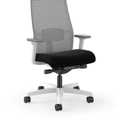 HON Ignition Mid-back Task Chair - Black Seat Color - Fog Back Color - Mesh Back Material - Designer White Frame Color - Mid Back - 1 Each