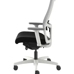 HON Ignition Mid-back Task Chair - Black Seat Color - Fog Back Color - Mesh Back Material - Designer White Frame Color - Mid Back - 1 Each