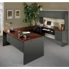 HON® 38000 Kneespace 60"W Computer Desk Credenza, Mahogany/Charcoal
