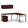 HON Mod Collection Worksurface 24"W U-leg Support - 24" - Finish: Black