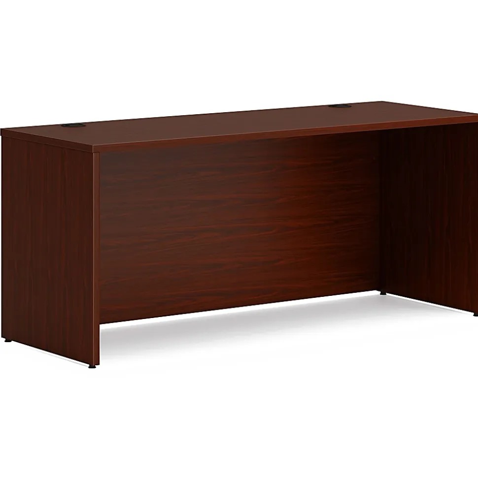 HON® Mod 66" Credenza Computer Desk Shell, Mahogany