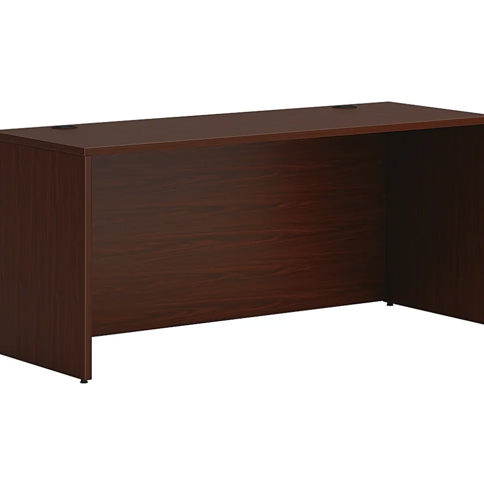 HON® Mod 66" Credenza Computer Desk Shell, Mahogany
