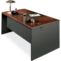 HONĀ® 38000 Modular 60"W Computer Desk Shell, Mahogany/Charcoal
