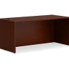 HON® Mod 66"W Rectangle Desk Shell, Mahogany