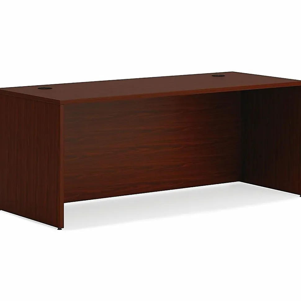 HON® Mod 72"W Rectangle Desk Shell, Mahogany