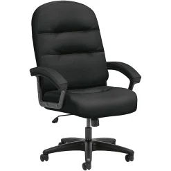 HON® Pillow Soft Ergonomic Fabric High-Back Executive Office Chair, Black