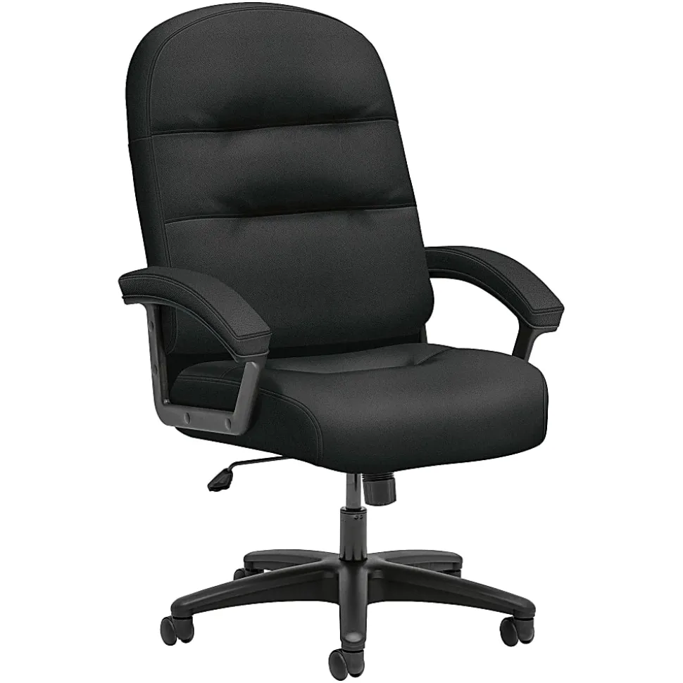HON® Pillow Soft Ergonomic Fabric High-Back Executive Office Chair, Black
