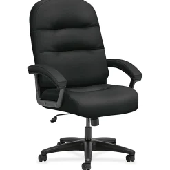 HON® Pillow Soft Ergonomic Fabric High-Back Executive Office Chair, Black