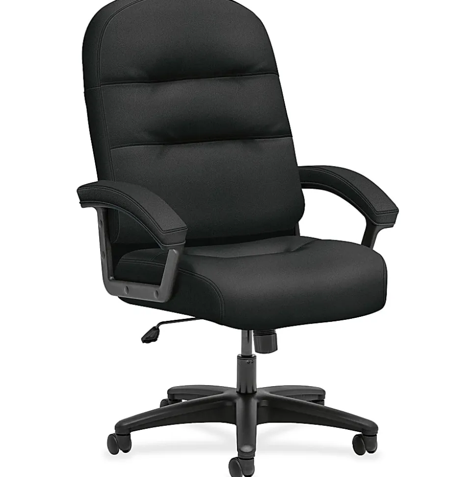 HON® Pillow Soft Ergonomic Fabric High-Back Executive Office Chair, Black