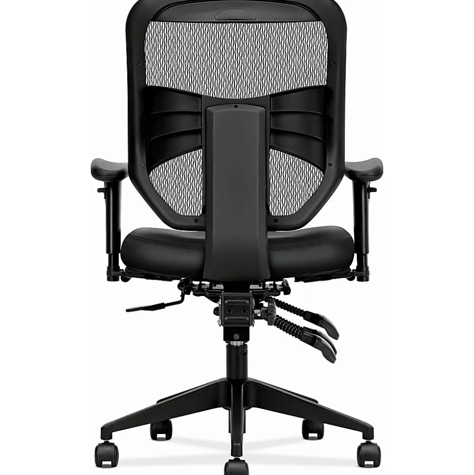 HON® Prominent Bonded Leather High-Back Executive Chair, Black