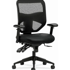 HON® Prominent Bonded Leather High-Back Executive Chair, Black