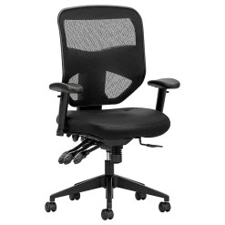 HON® Prominent Bonded Leather High-Back Executive Chair, Black