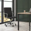 HON® Sadie Ergonomic Bonded Leather Mid-Back Executive Chair, Black/Chrome