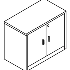 HON® 10500 Series Cabinet, 29-1/2”H x 36”W x 20”D, Gray