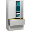 HON® 800 Series Storage Cabinet With Lateral File, 36" Wide, Light Gray