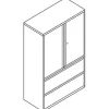 HON® 800 Series Storage Cabinet With Lateral File, 42" Wide, Light Gray