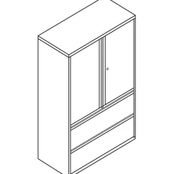 HON® 800 Series Storage Cabinet With Lateral File, 42