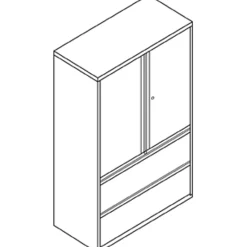 HON® 800 Series Storage Cabinet With Lateral File, 42