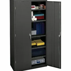 HON® Steel Storage Cabinet, 5-Shelf, Charcoal