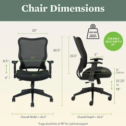 HON® VL702 Ergonomic Mesh High-Back Task Chair, Black