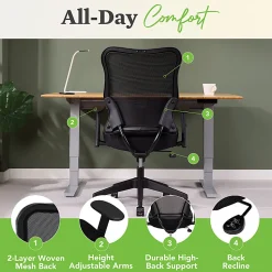 HON® VL702 Ergonomic Mesh High-Back Task Chair, Black