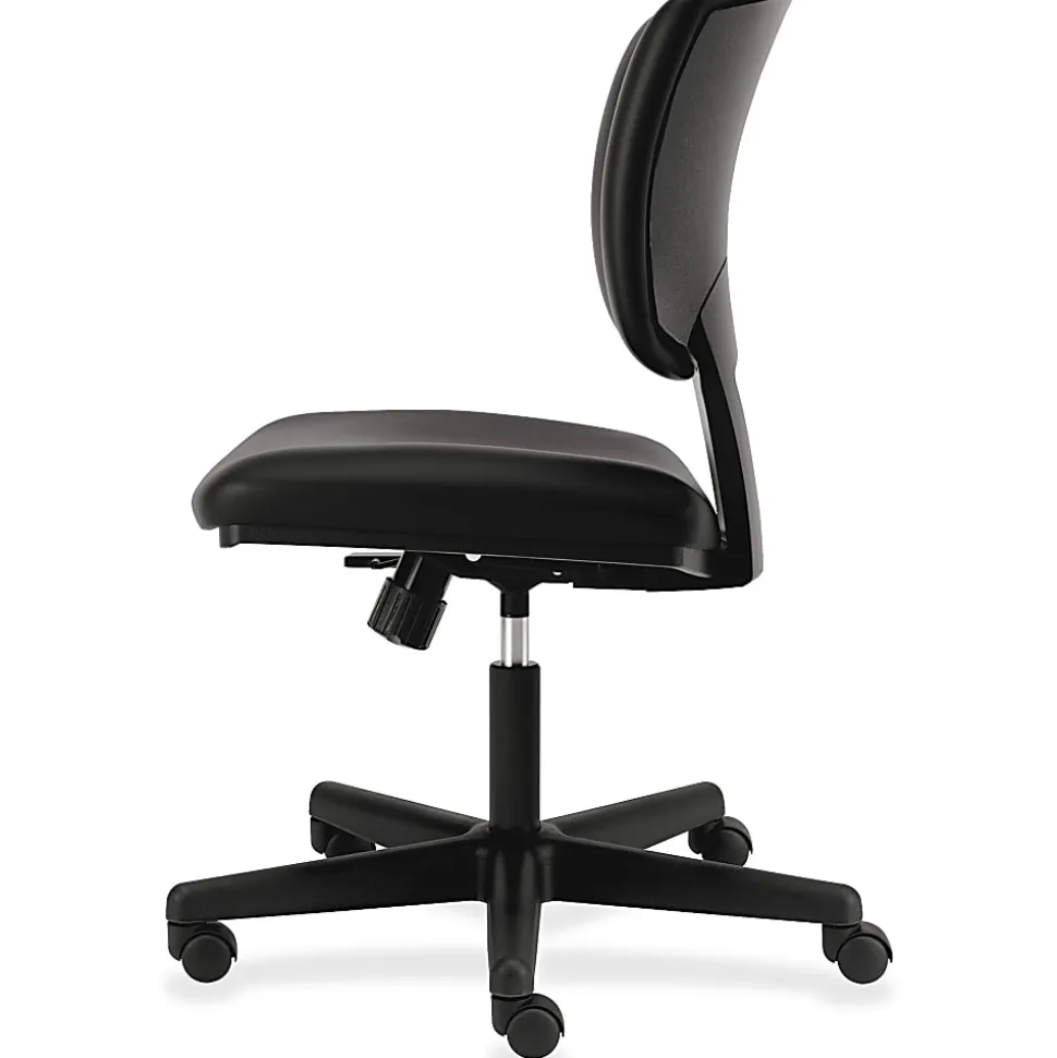 HON® Volt 5703 Bonded Leather Low-Back Chair, Black