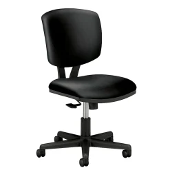 HON® Volt 5703 Bonded Leather Low-Back Chair, Black