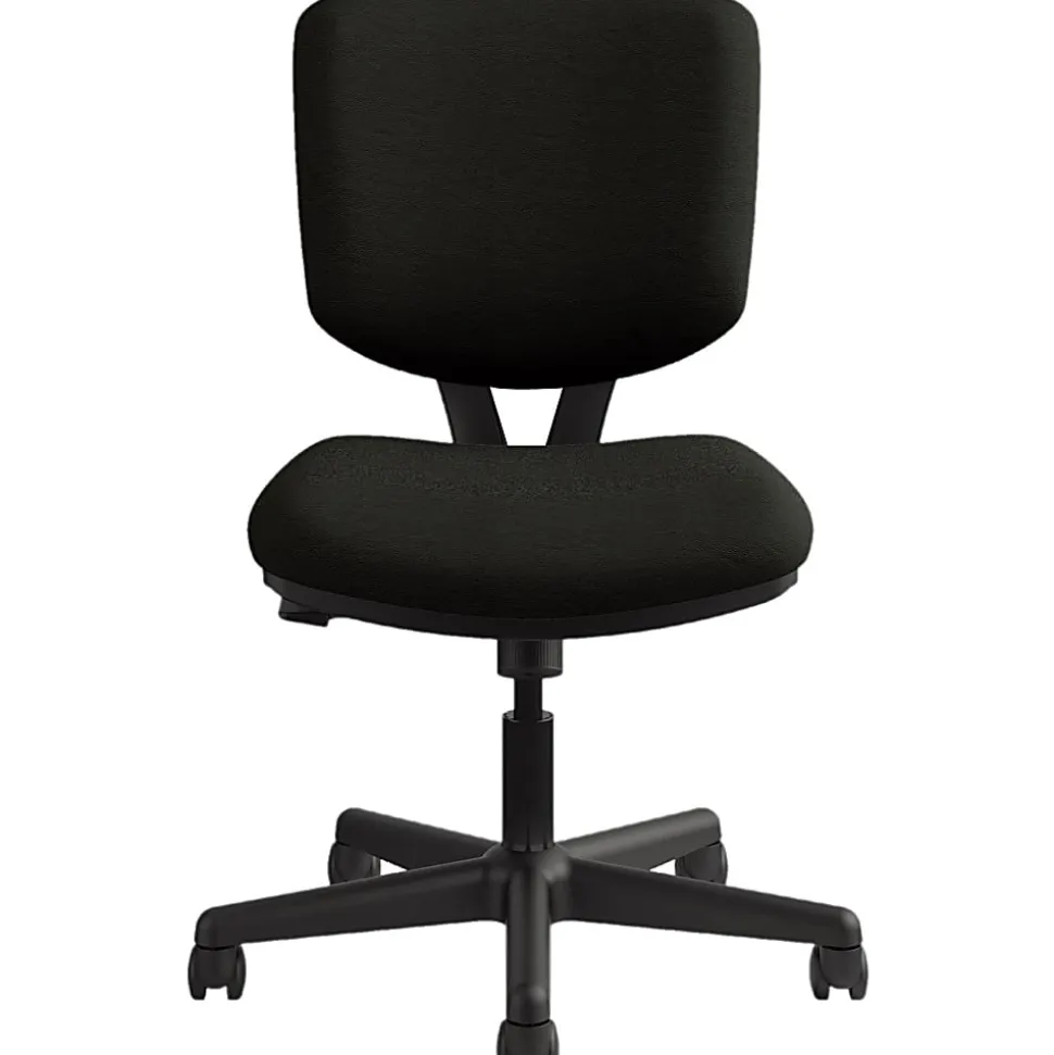 HON® Volt 5703 Bonded Leather Low-Back Chair, Black