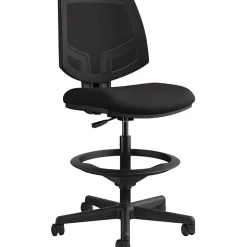 HON® Volt Extended-Height Stool, Mesh/Fabric, Black
