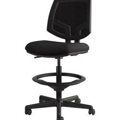 HON® Volt Extended-Height Stool, Mesh/Fabric, Black