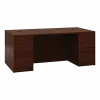 HON® 10500 72"W Double-Pedestal Computer Desk With Full Pedestals, Mahogany