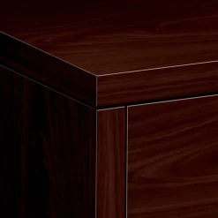 HONĀ® 10500 72"W Single-Pedestal Computer Desk With Pedestal On Left/Right Return, Mahogany