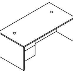 HON® 10500 66"W Workstation Computer Desk, Right Return, Harvest Cherry