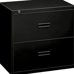 HON® 36"W x 18"D Lateral 2-Drawer File Cabinet, Black
